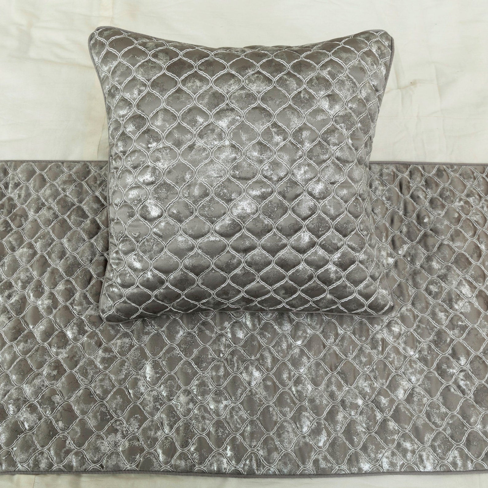 Jumanah Decorative Bed Runner and Cushion Cover