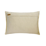Leaf Rustle - Blue Linen Lumbar Pillow Cover