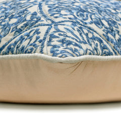 Farzeen - Blue Linen Throw Pillow Cover
