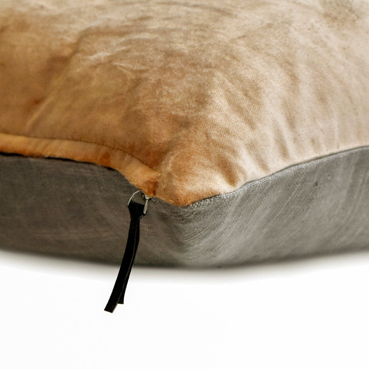 Velvet Beige Jules Decorative Euro Sham