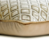 Gold Gem - Beige Velvet Decorative Euro Sham
