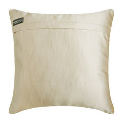 Jute Ivory Suit - Beige Jute & Satin Throw Pillow Cover
