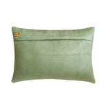 Rosalind - Mint Green Faux Leather Lumbar Pillow Cover