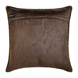 Chevron Locked - Brown Velvet Throw Cushion Cover