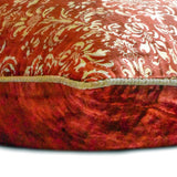 Rust Festive - Rust Velvet Throw Pillow Cover
