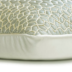 Mosaic Mood Blue - Blue Jacquard Throw Cushion Cover