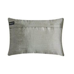 Silver Jubilee - Silver Silk Lumbar Pillow Cover