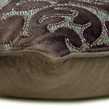 Abra - Brown Velvet Throw Pillow Cover