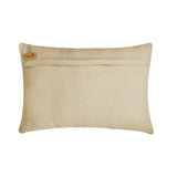 Casting A Glow - Gold & Brown Linen Lumbar Pillow Cover