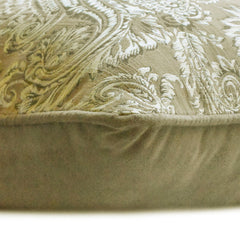 Paisley Brown Smitten - Brown Jacquard Throw Pillow Cover