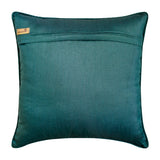 Ataro - Teal Blue Jacquard Throw Pillow Cover