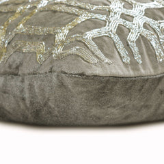 Celebration - Grey velvet Lumbar Pillow Cover