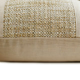 Sabrina Beige - Beige Linen & Jute Lumbar Pillow Cover