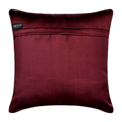 Jute Wine Suit - Wine Jute & Satin Decorative Euro Sham