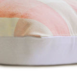 Peach Pink Plaid Play - Pink Cotton Lumbar Cushion Cover