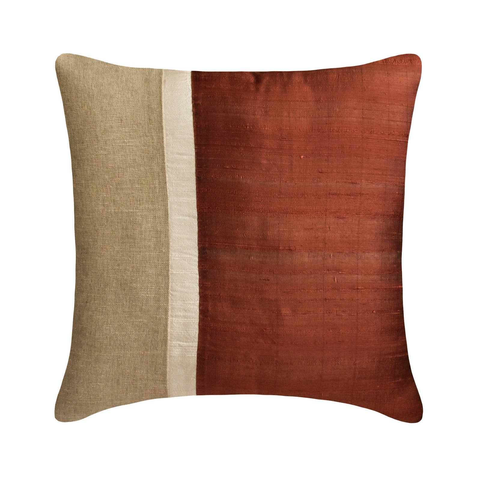 Rust Silkastic  Throw cushion Cover