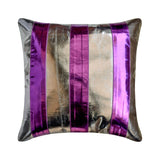 Alternating Pink - Pink Faux Leather Decorative Euro Sham