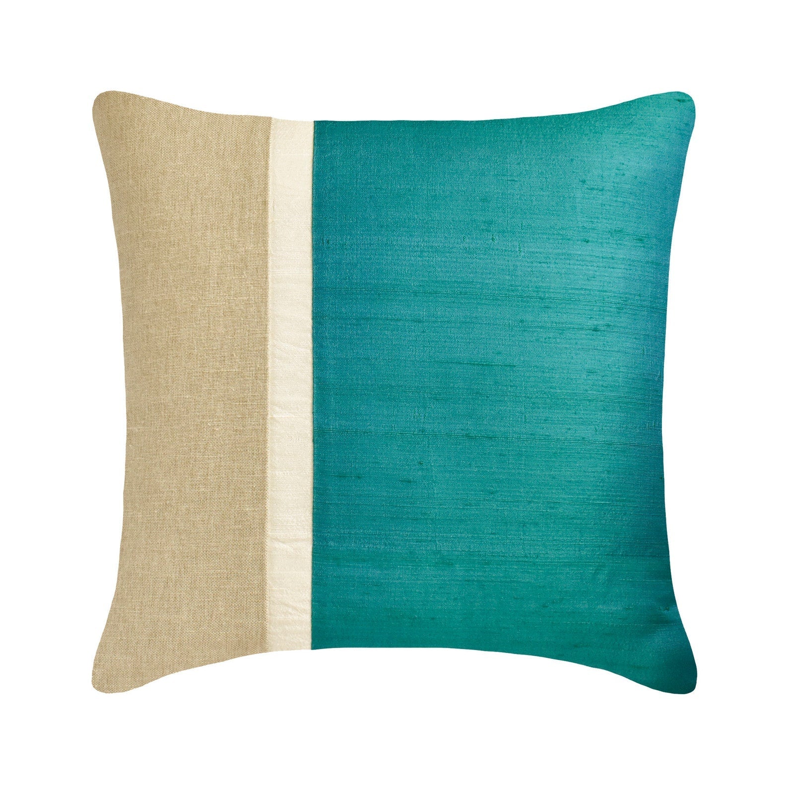 Turquoise Silkastic  Throw cushion Cover