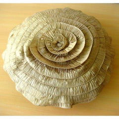 Vintage Golds - Crushed Art Silk Gold Decorative Round Cushion Cover