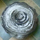 Rust Rose - Crushed Art Silk Rust Decorative Round Cushion Cover