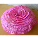 Rust Rose - Crushed Art Silk Rust Decorative Round Cushion Cover