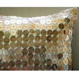 Sparkling Antique Silver - Art Silk Silver Decorative Standard & King Shams