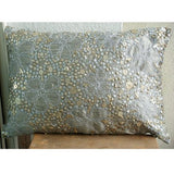 Mystic Silks - Art Silk Silver Decorative Lumbar Pillow Cover