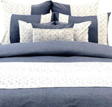 Hakoba Elegance - Blue, White Cotton Duvet Cover Set