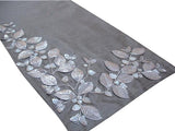 Silk Dupioni Silver Beige Silver Ivory Decorative Table Runners Butterfly