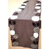 Satin Ribbon - Silk Dupioni Chocolate Brown, Ivory, Wine Decorative Table Runners