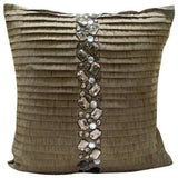 Navy Blue Crystals - Navy Blue Art Silk Throw Pillow Cover