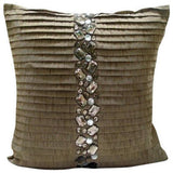 Crystal Heaven - Silver Art Silk Decorative Euro Sham