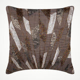 Silver Glamor - Silver Art Silk Throw Pillow Cover