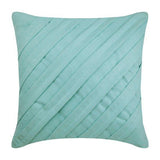 Contemporary Blue - Blue Faux Suede Throw Pillow Cover