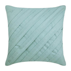 Contemporary Turquoise - Turquoise Blue Faux Suede Decorative Euro Sham
