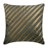 Unfolding Gold Copper - Gold Art Silk Throw Pillow Cover