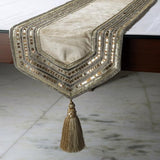 Elegance - Velvet Cream, Beige Decorative Table Runners