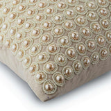 Sea Of Pearls - Linen Beige Decorative Lumbar Pillow Cover