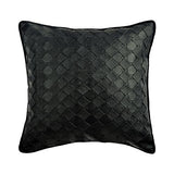 Purple Leather Weave - Purple Faux Leather Throw Pillow Cover