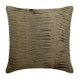 Green Waves - Green Art Silk Throw Pillow Cover
