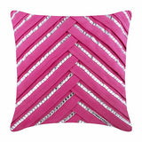 Aqua Crystal Greetings - Turquoise Blue Suede Throw Pillow Cover