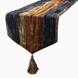 Velvet Grey Gold Decorative Table Runners Ombre