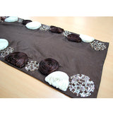 Satin Ribbon - Silk Dupioni Chocolate Brown, Ivory, Wine Decorative Table Runners