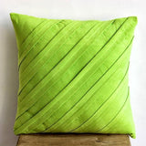 Contemporary Olive - Olive Green Faux Suede Throw Pillow Cover