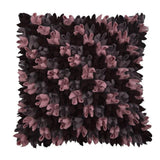 Red N Black Blossom - Red & Black Felt Decorative Euro Sham
