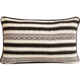 Black & White Wool Decorative Lumbar Pillow Cover, Moroccan Ceramics