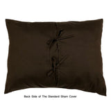 Brown Floral Grudge Embroidery - Brown, Grey Cotton Duvet Cover Set