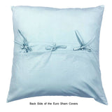 Lace Breeze - Sky Blue, White Cotton Duvet Cover Set