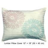 Multi Dahlia Floral - Ivory, Red, Green, Blue Cotton Duvet Cover Set