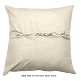 Linen Ferris Wheel - Beige, Metallic Blue Linen Duvet Cover Set